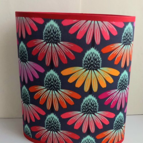 Abat-jour artisanal, tissu créateur , multicolore