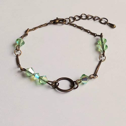 Petit bracelet réglable, perles swarovski