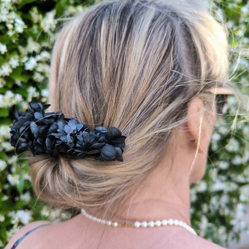 Double pince peigne chignon coiffure mariage mariée rock vintage pop gothique goth lolita halloween