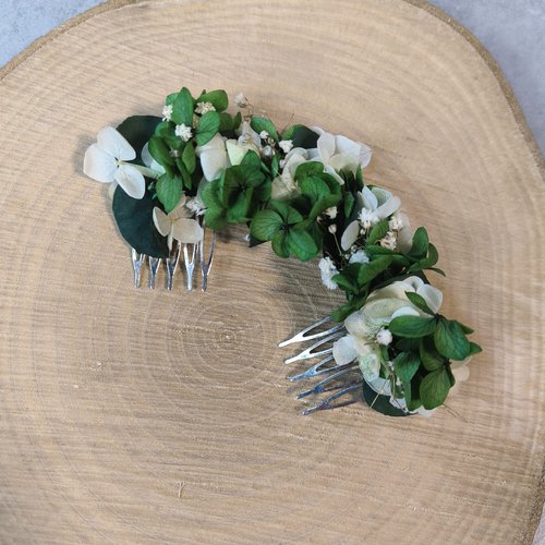 Double pince peigne chignon coiffure évènement mariage baptême shooting photo