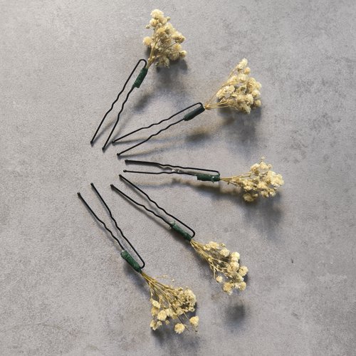 Lot de 5 épingles gypsophile pour mariage mariée témoin bohème chic nature champêtre