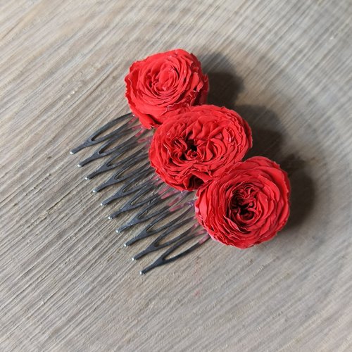 Pince 10 pics coiffure mariage mariée bohème chic nature champêtre roses éternelles rouge vif