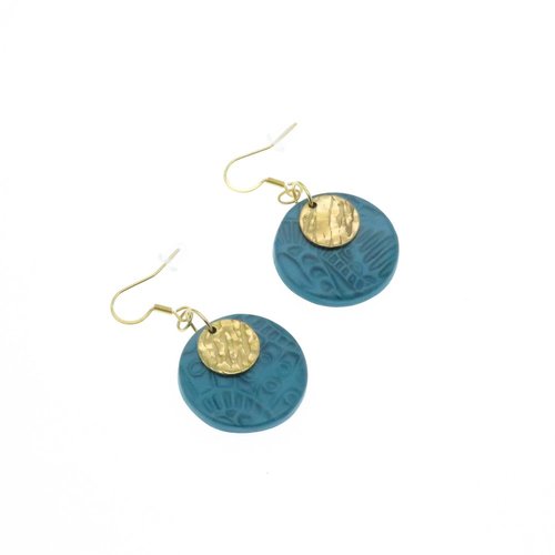 Boucles d'oreilles paon