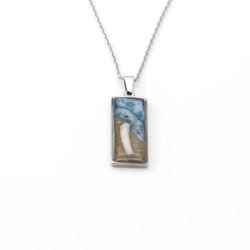 Collier défense de la mer – inspiration bord de plage