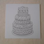 Carte Postale A Colorier Mandala Gateau A Etages Papier Cartonne Papeterie Coloriage Creatif Un Grand Marche