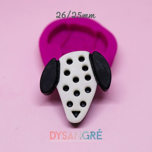 Moule en silicone dalmatien chien design 26/25mm