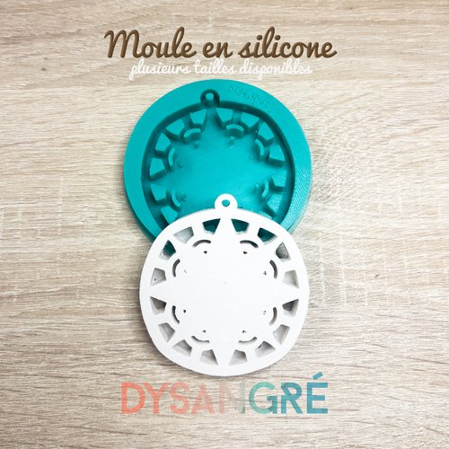 Moules en silicone boule de noël étoile 10cm