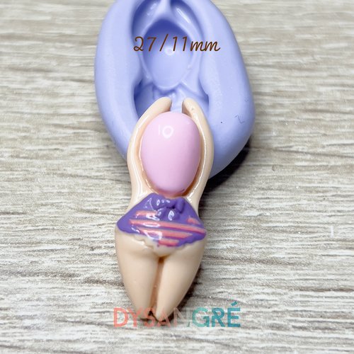 Moule en silicone nageuse 27/11 mm
