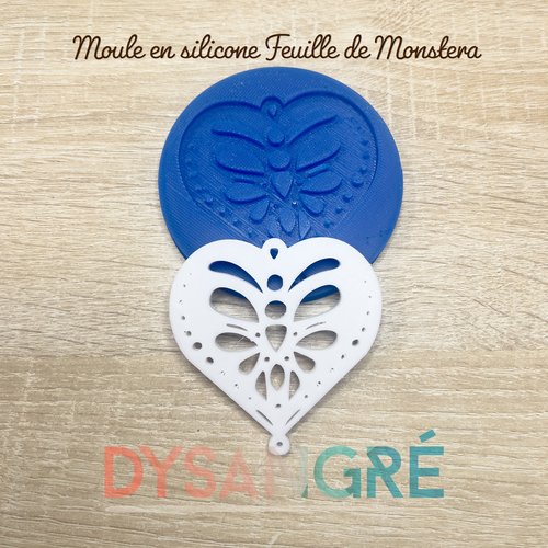 Moules en silicone suspension feuille de monsteria 6cm