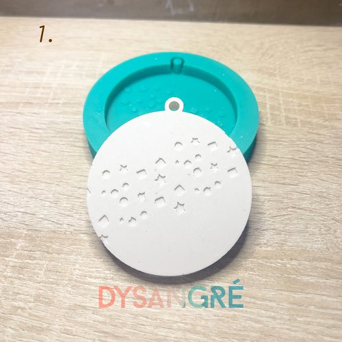 Moules en silicone suspension boules de noël voie lactée 10cm