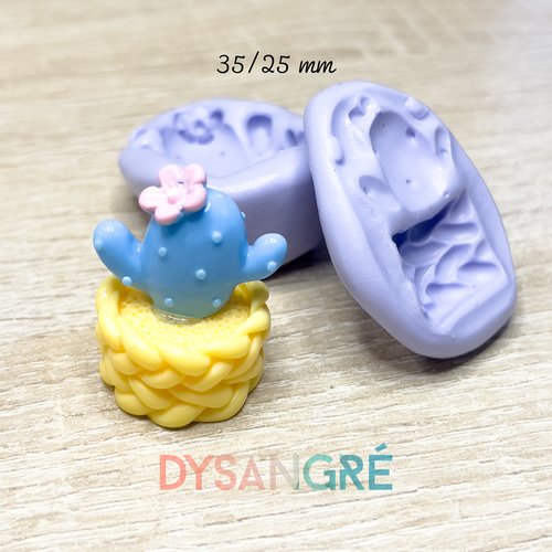 Moule en silicone cactus 3d 35/25mm