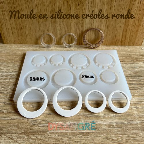 Moule en silicone créoles ronde