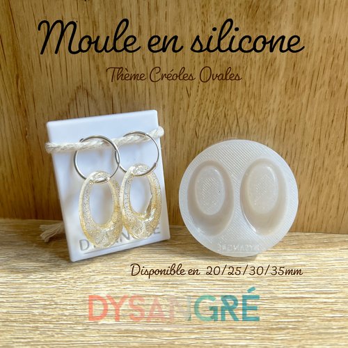 Moule en silicone pampille ovale