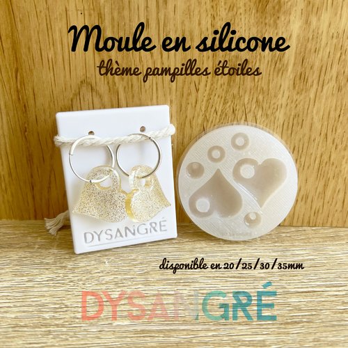 Moule en silicone pampille coeurs