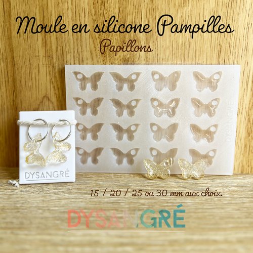 Moule en silicone plaque de pampilles papillons