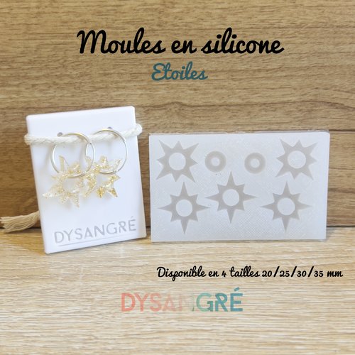 Moule en silicone pampille étoiles de noël