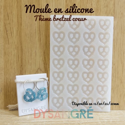 Moule en silicone plaque de pampilles bretzel coeur