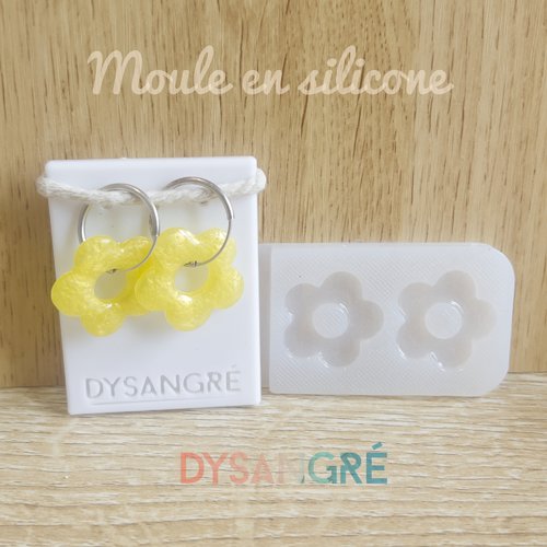 Moule en silicone pampilles fleurs 5 pétales