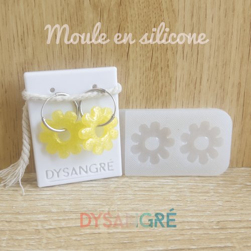 Moule en silicone pampilles fleurs margueritte