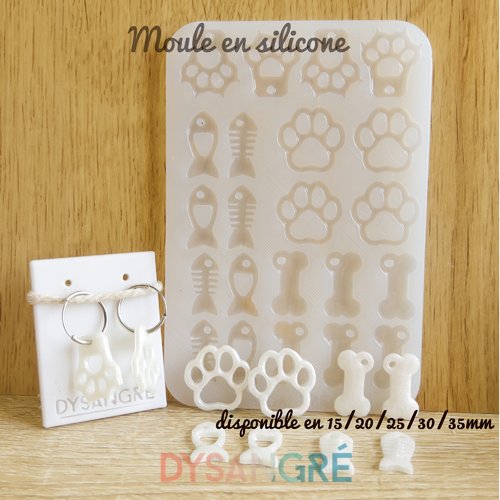Moule en silicone plaque de pampilles animaux de compagnie
