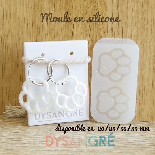 Moule en silicone pampilles patte de chien