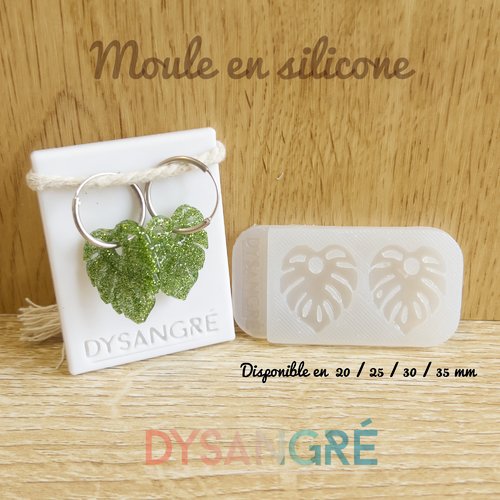 Moule en silicone pampilles feuille monsteria
