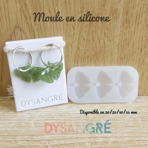 Moule en silicone pampilles feuille ginko