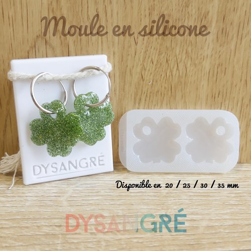 Moule en silicone pampilles feuille de trèfle