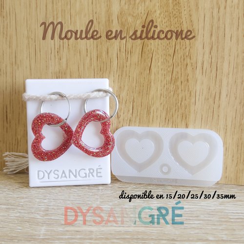 Moule en silicone pampilles coeur évidé 2