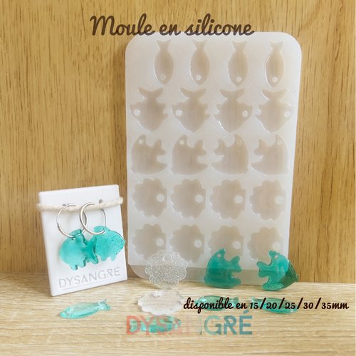 Moule en silicone plaque de pampilles sous l'eau