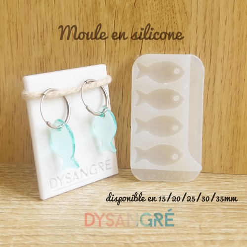 Moule en silicone pampilles poisson sardine .