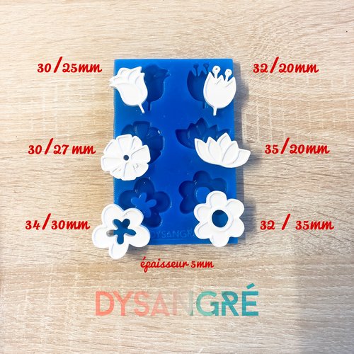 Moule en silicone petites fleurs