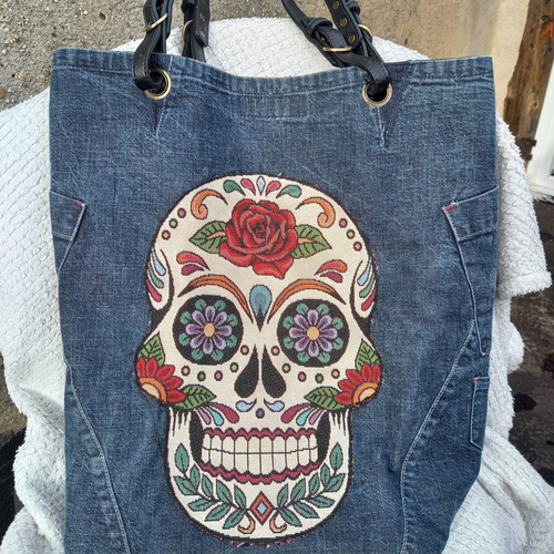Sac en jean " calaveras "