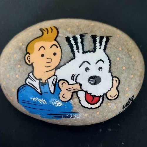 Les galets tintin et milou de wonder