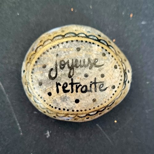 Galet joyeux anniversaire,retraite,fêtes de wonder