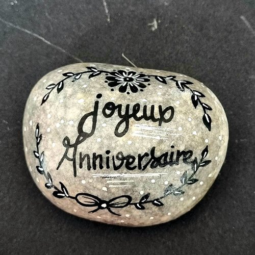 Galet joyeux anniversaire,retraite,fêtes de wonder