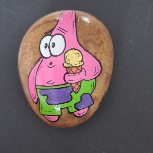 Galet bob l'éponge et patrick de wonder