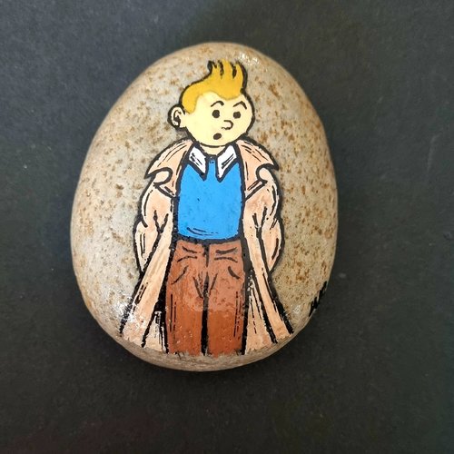 Les galets tintin et milou de wonder