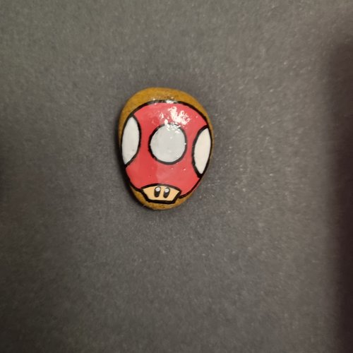 Les galets personnages de mario bros