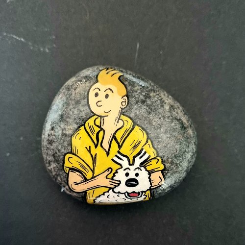 Les galets tintin et milou  de wonder