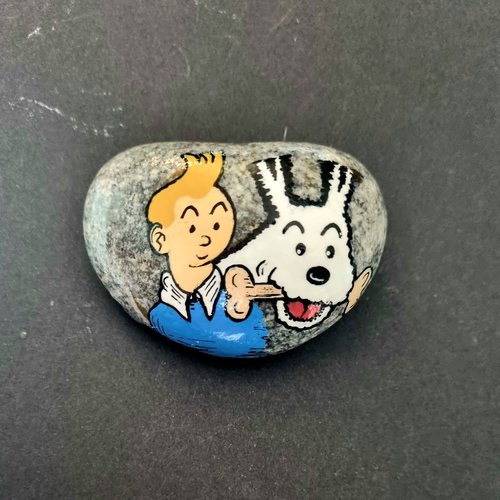 Les galets tintin et milou  de wonder