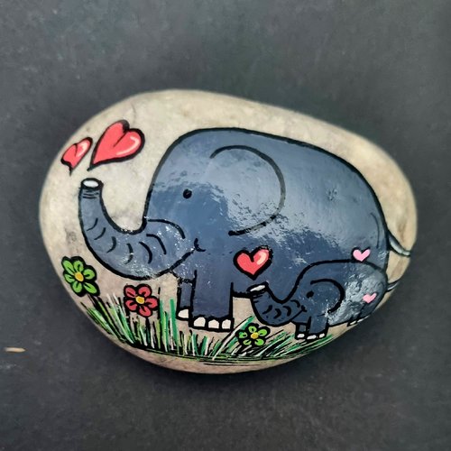 Les galets éléphants de wonder