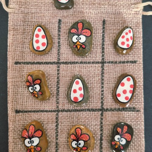 Les galets jeux de morpions de wonder