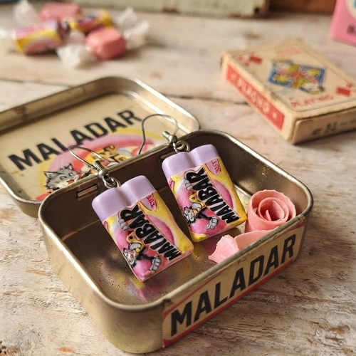 Boucles d'oreilles mini malabar rétro gourmands