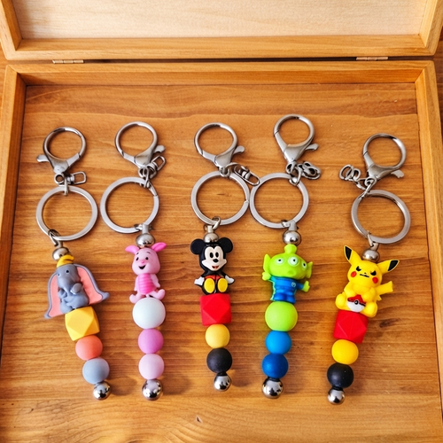 Porte-clés personnages en silicone – 15 modèles au choix (disney, animaux, héros)