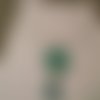 Collier tour de cou cordon en métal 1mm gris attrape-rêve vert-pompon à frange bleue