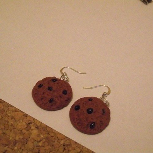 Boucle d'oreille cookies pépite