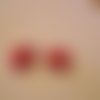 Boucle d'oreille grosse- fraise rouge croquer