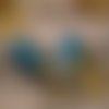 Boucle d oreille crayon bleu de 2,5cm 