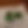 Boucle d oreille tablette chocolat vert-dessus religieuse marron très jolie 
